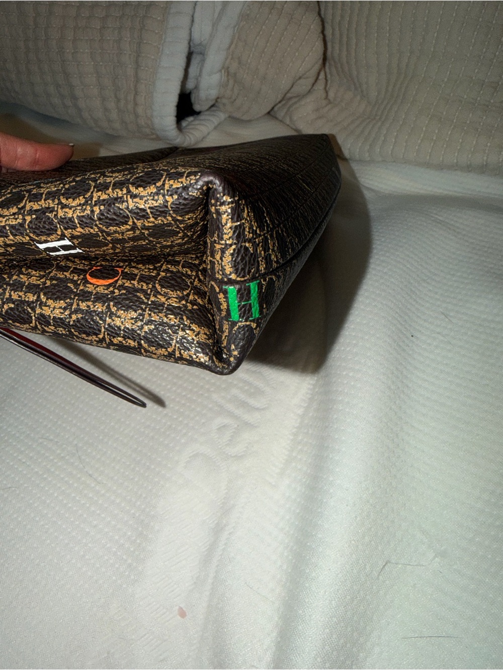 Carolina Herrera Intro medium clutch Monogram Crossbody Clutch in Brown - Picture 14 of 15